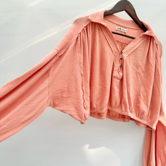 We The Free Darren Oversize Crop Top in Savannah Red - Picture 3 of 16